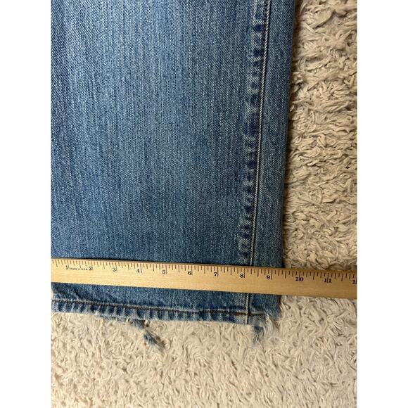 GAP Premium Low Rise Boot Jeans Mens 34x34 Blue Denim Faded Distressed Comfort - Picture 3 of 15